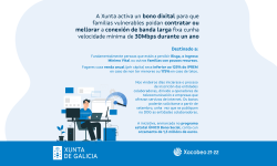 A Xunta pon en marcha a convocatoria dos bonos dixitais para facilitar a contratación de banda larga a persoas vulnerables